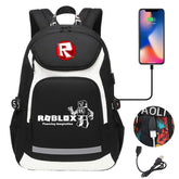 Roblox Backpack Travel Backpack Roblox SchoolBag With USB Charging Port